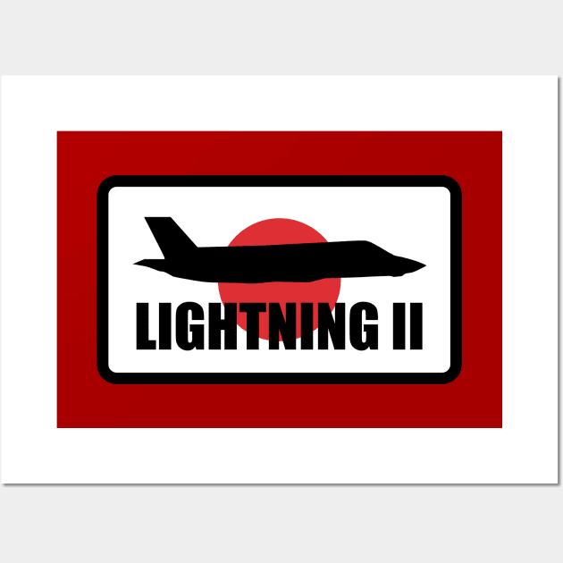 Japan F-35 Lightning II Patch Wall Art by Tailgunnerstudios